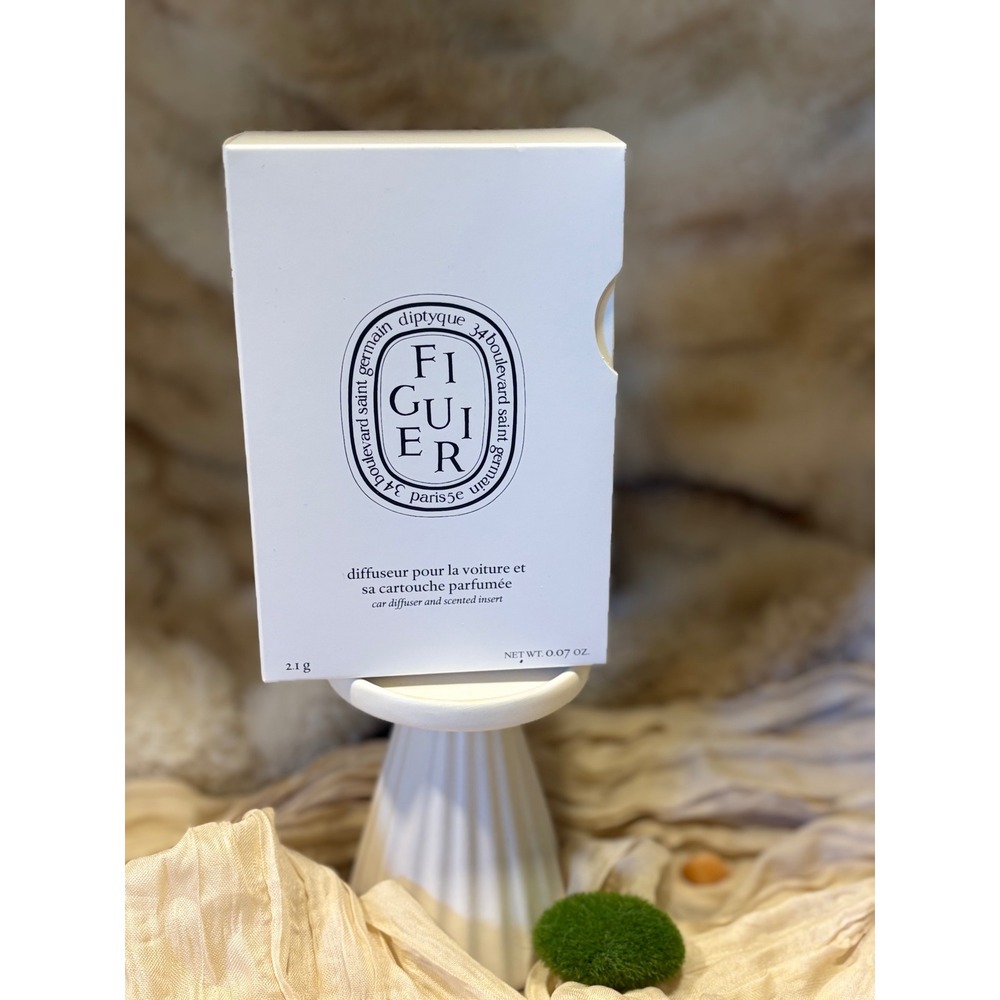 Diptyque Figuier Car Diffuser and Scented Insert Set New in Box